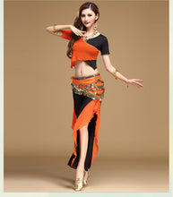 Load image into Gallery viewer, bellydance pratice clothing indian set  Top&amp;Pants&amp;Belt - letsdancestore