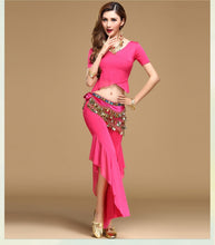 Load image into Gallery viewer, bellydance pratice clothing indian set  Top&amp;Pants&amp;Belt - letsdancestore