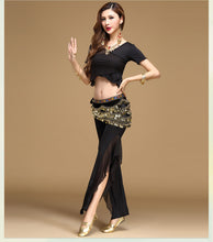 Load image into Gallery viewer, bellydance pratice clothing indian set  Top&amp;Pants&amp;Belt - letsdancestore