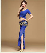 Load image into Gallery viewer, bellydance pratice clothing indian set  Top&amp;Pants&amp;Belt - letsdancestore