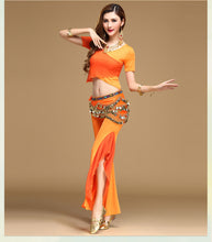 Load image into Gallery viewer, bellydance pratice clothing indian set  Top&amp;Pants&amp;Belt - letsdancestore