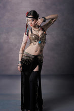 Load image into Gallery viewer, Tribal Style Belly Dance Costume 2 Pics Bra&amp;skirt - letsdancestore