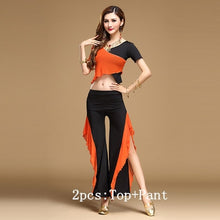 Load image into Gallery viewer, bellydance pratice clothing indian set  Top&amp;Pants&amp;Belt - letsdancestore