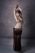 Load image into Gallery viewer, Tribal Style Belly Dance Costume 2 Pics Bra&amp;skirt - letsdancestore