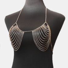 Load image into Gallery viewer, Belly Dance Crystal Bra Top Rhinestone Lingerie Dancewear - letsdancestore