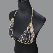 Load image into Gallery viewer, Belly Dance Crystal Bra Top Rhinestone Lingerie Dancewear - letsdancestore