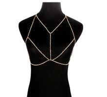 Load image into Gallery viewer, Belly Dance Crystal Bra Top Rhinestone Lingerie Dancewear - letsdancestore
