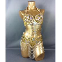 Load image into Gallery viewer, hot selling Women belly dancing suite belt+bra+arm band for gift - letsdancestore