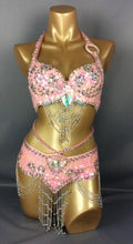Load image into Gallery viewer, hot selling Women belly dancing suite belt+bra+arm band for gift - letsdancestore