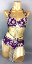 Load image into Gallery viewer, hot selling Women belly dancing suite belt+bra+arm band for gift - letsdancestore