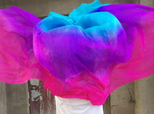 Load image into Gallery viewer, Customized Belly Dance Silk Veils Hand Thrown Scarf Shawl - letsdancestore