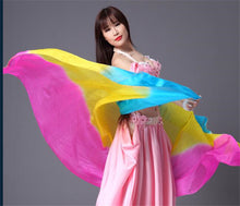 Load image into Gallery viewer, Customized Belly Dance Silk Veils Hand Thrown Scarf Shawl - letsdancestore