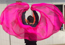 Load image into Gallery viewer, Customized Belly Dance Silk Veils Hand Thrown Scarf Shawl - letsdancestore