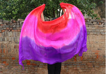 Load image into Gallery viewer, Customized Belly Dance Silk Veils Hand Thrown Scarf Shawl - letsdancestore