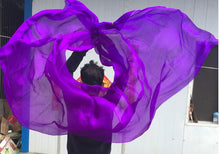 Load image into Gallery viewer, Customized Belly Dance Silk Veils Hand Thrown Scarf Shawl - letsdancestore