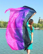 Load image into Gallery viewer, Customized Belly Dance Silk Veils Hand Thrown Scarf Shawl - letsdancestore