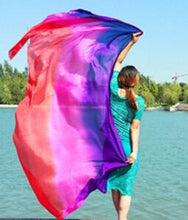 Load image into Gallery viewer, Customized Belly Dance Silk Veils Hand Thrown Scarf Shawl - letsdancestore