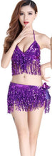 Load image into Gallery viewer, Belly Dance Top Bra Belt Hip Skirt Dress Performance Set Sexy Party - letsdancestore