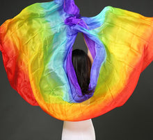 Load image into Gallery viewer, Customized Belly Dance Silk Veils Hand Thrown Scarf Shawl - letsdancestore