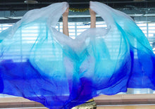 Load image into Gallery viewer, Customized Belly Dance Silk Veils Hand Thrown Scarf Shawl - letsdancestore