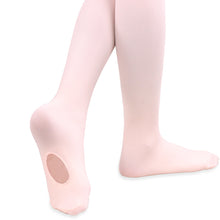 Load image into Gallery viewer, Girls Soft Microfiber Convertible Ballet Dance Tights - letsdancestore