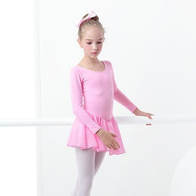 Load image into Gallery viewer, Girls Ballet Dress Gymnastics Leotard Long Sleeve Skirted - letsdancestore