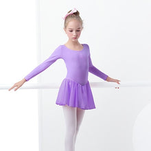Load image into Gallery viewer, Girls Ballet Dress Gymnastics Leotard Long Sleeve Skirted - letsdancestore