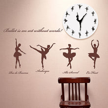 Load image into Gallery viewer, 1Piece Ballet Wall Clock Charming Ballerina 3D - letsdancestore