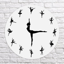 Load image into Gallery viewer, 1Piece Ballet Wall Clock Charming Ballerina 3D - letsdancestore