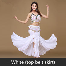 Load image into Gallery viewer, 9 Colors Bellydance Sequins Beaded Outfits Bra Belt Skirt - letsdancestore