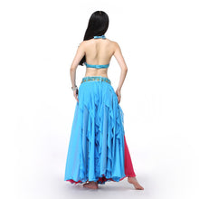 Load image into Gallery viewer, professional Belly Dance Costume Set Bra Belt Skirt Long Fringe - letsdancestore
