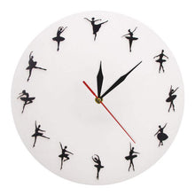 Load image into Gallery viewer, Ballet Time Wall Clock Ballerina Dancers ( Wall Decor ) - letsdancestore