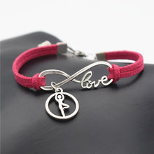 Load image into Gallery viewer, Ballet Handmade Infinity Leather Bracelets - letsdancestore