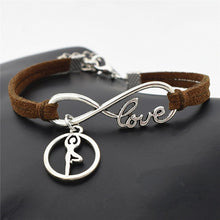Load image into Gallery viewer, Ballet Handmade Infinity Leather Bracelets - letsdancestore