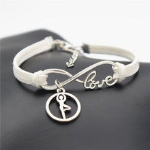 Load image into Gallery viewer, Ballet Handmade Infinity Leather Bracelets - letsdancestore