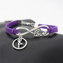 Load image into Gallery viewer, Ballet Handmade Infinity Leather Bracelets - letsdancestore