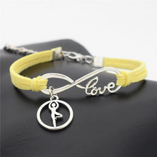 Load image into Gallery viewer, Ballet Handmade Infinity Leather Bracelets - letsdancestore